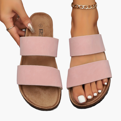 Sandali casual con doppia fascia da donna – Stile estivo comodo per tutti i giorni