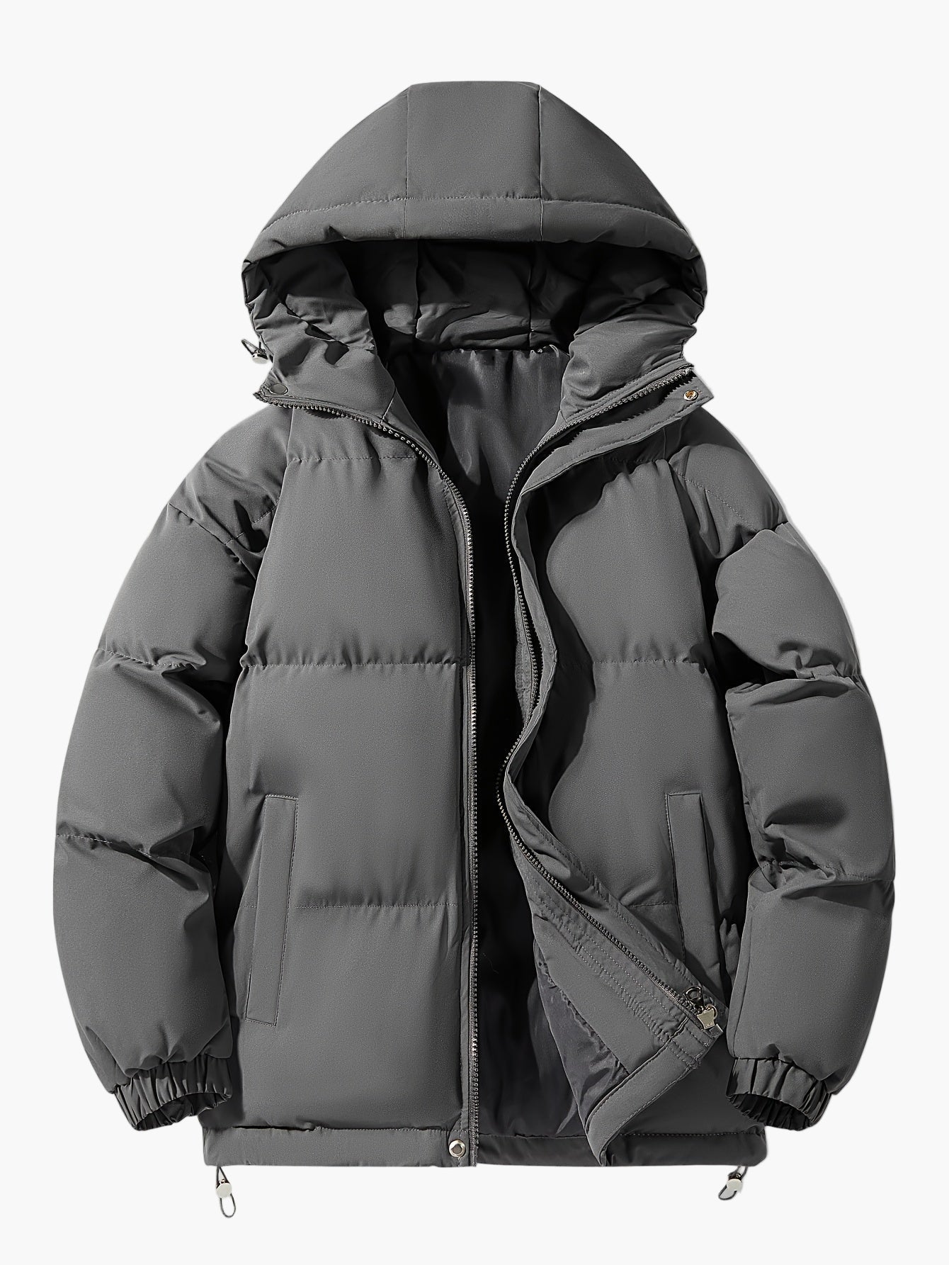 Chaqueta acolchada para hombre con capucha estilo casual para el invierno