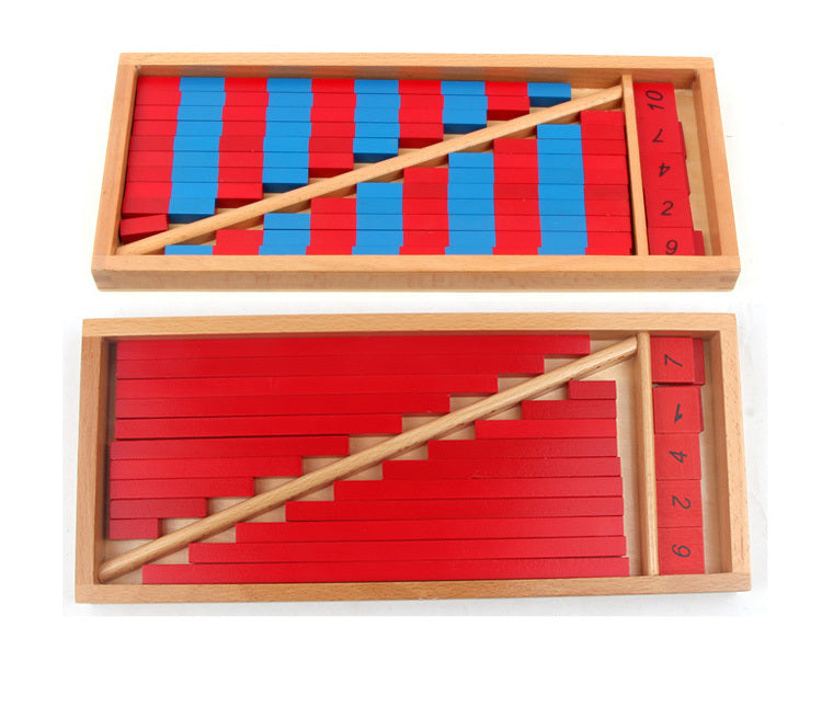 Barre Numeriche Montessori in Legno per Educazione Precoce - Giocattolo Educativo Unisex