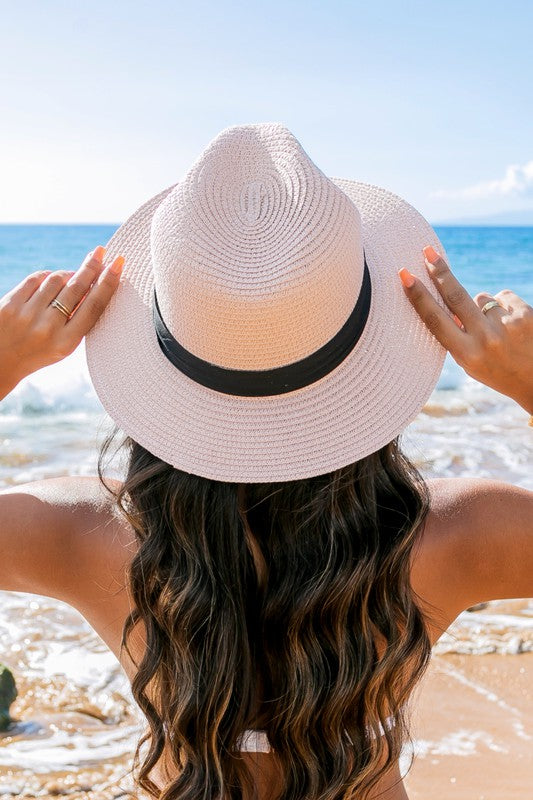 Women's Braided Fedora Beach Hat