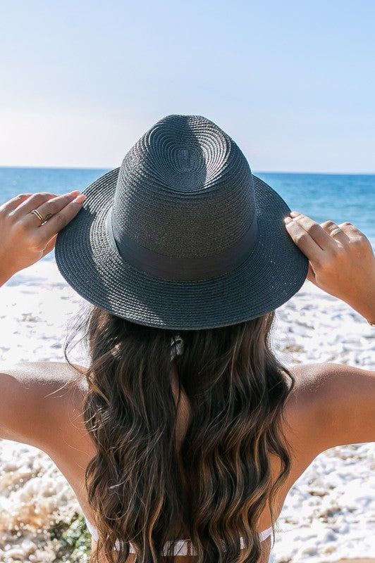 Women's Braided Fedora Beach Hat