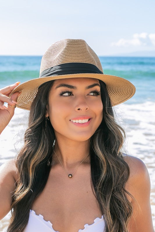 Women's Braided Fedora Beach Hat