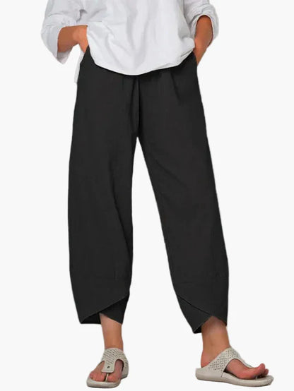 Pantalon cropped ample style décontracté pour femme – Élégance quotidienne et confort