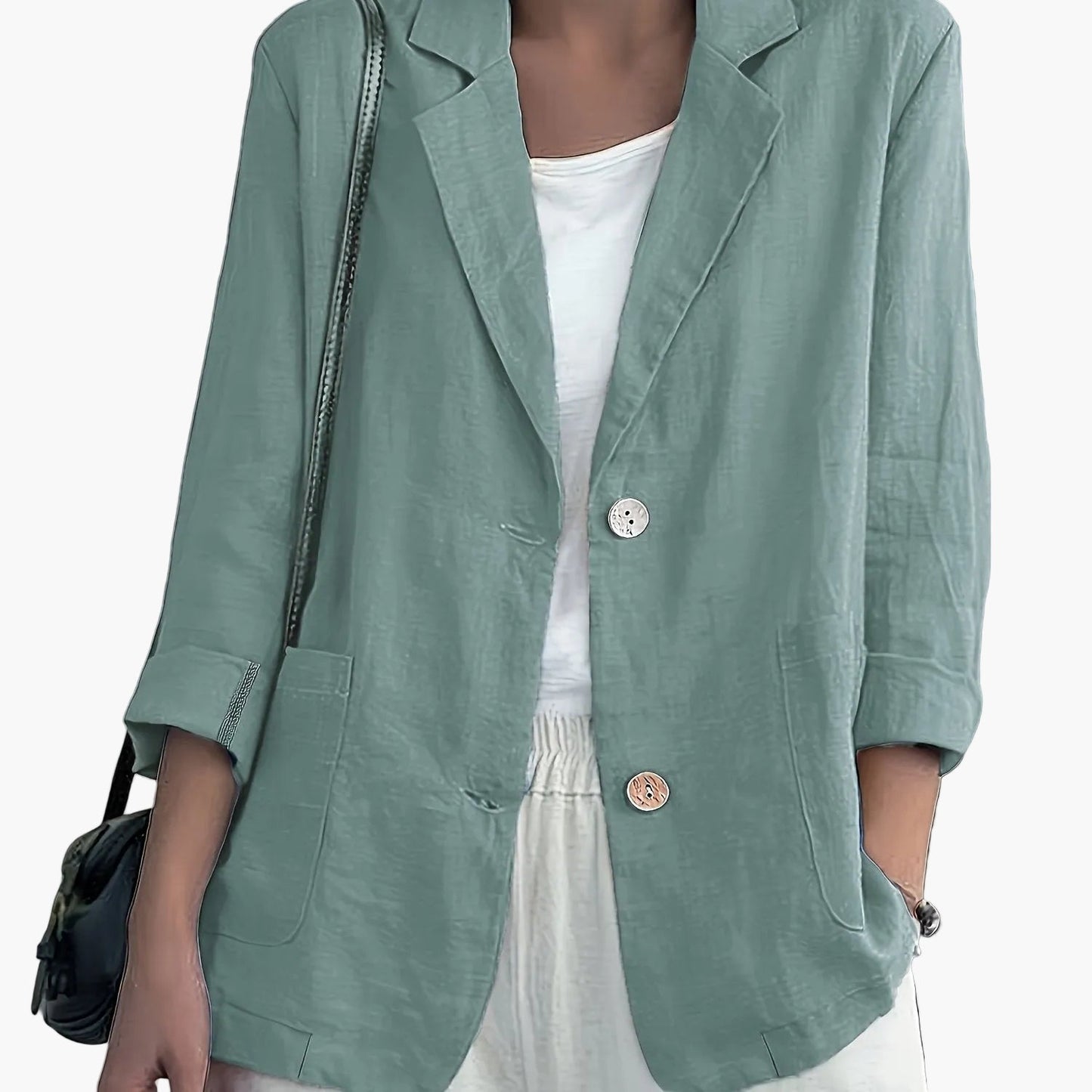 Veste blazer décontractée élégante pour femme à manches longues style urbain