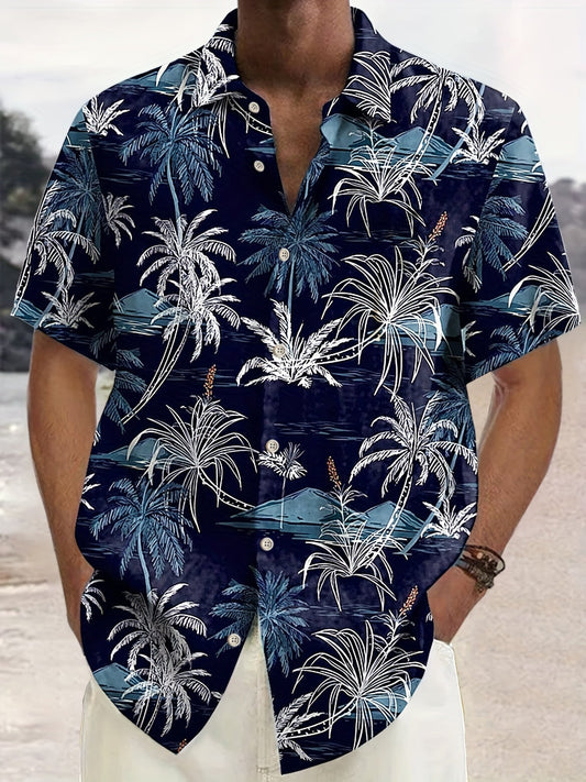 Chemise hawaïenne décontractée homme style plage imprimé tropical pour été