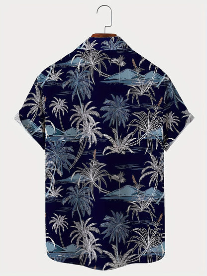 Chemise hawaïenne décontractée homme style plage imprimé tropical pour été