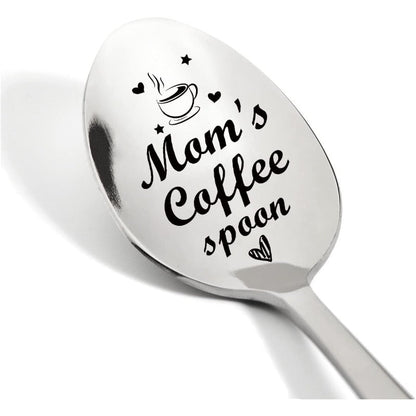 Cucchiaino da caffè personalizzato per donna - Stile regalo festa della mamma - Incisione "Mom's Coffee Spoon"
