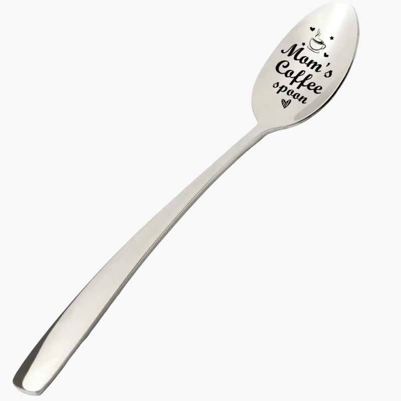 Cucchiaino da caffè personalizzato per donna - Stile regalo festa della mamma - Incisione "Mom's Coffee Spoon"