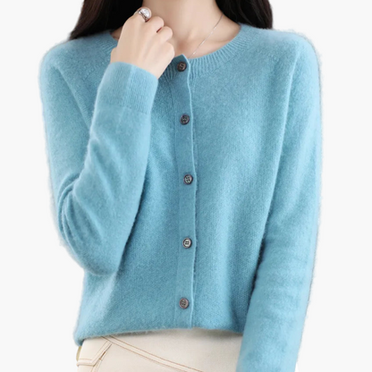 Cardigan Donna Elegante Taglio Classico Versatile per Uso Quotidiano e Ufficio