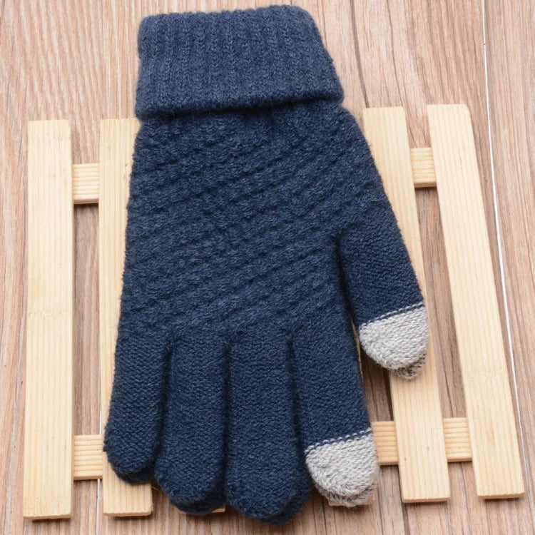 Gebreide winterhandschoenen met touchfunctie, compatibel met schermen, unisex