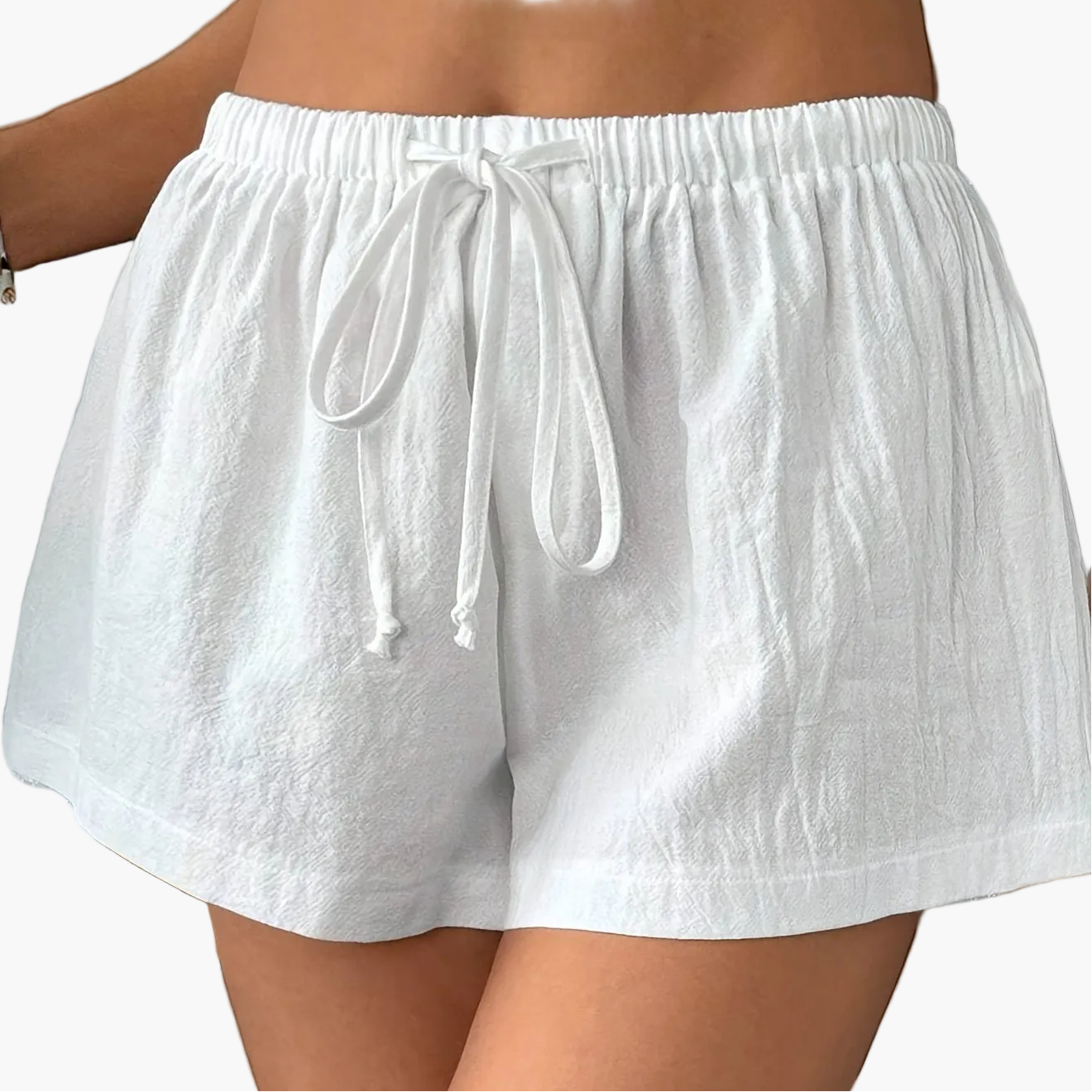 Short décontracté pour femme à taille haute avec cordon, style estival pour la maison et les sorties