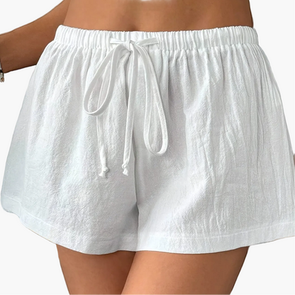 Short décontracté pour femme à taille haute avec cordon, style estival pour la maison et les sorties