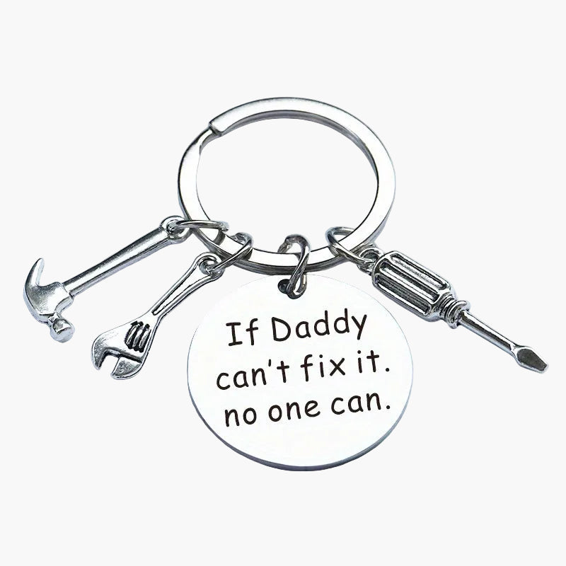 Portachiavi uomo stile papà fai-da-te con messaggio personalizzato – Regalo per la festa del papà