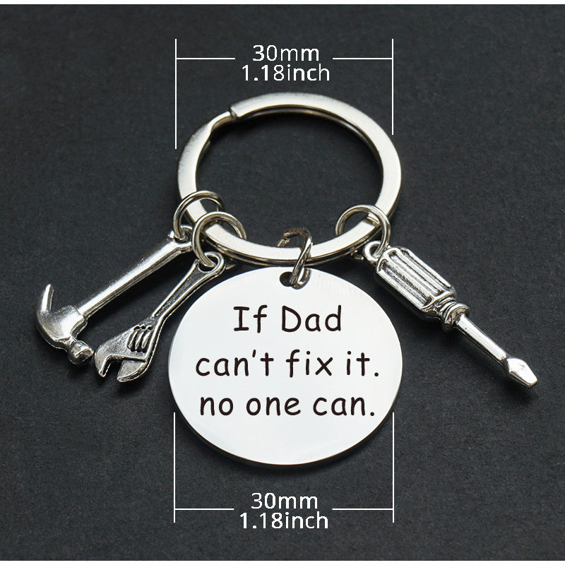 Portachiavi uomo stile papà fai-da-te con messaggio personalizzato – Regalo per la festa del papà
