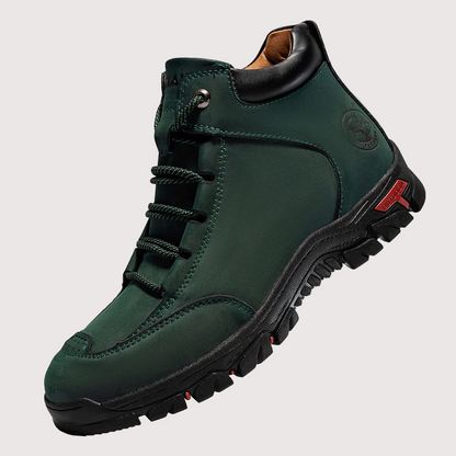 Bottes montantes pour homme, style randonnée, semelle crantée antidérapante, bleues