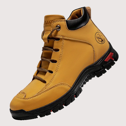 Bottes montantes pour homme, style randonnée, semelle crantée antidérapante, bleues