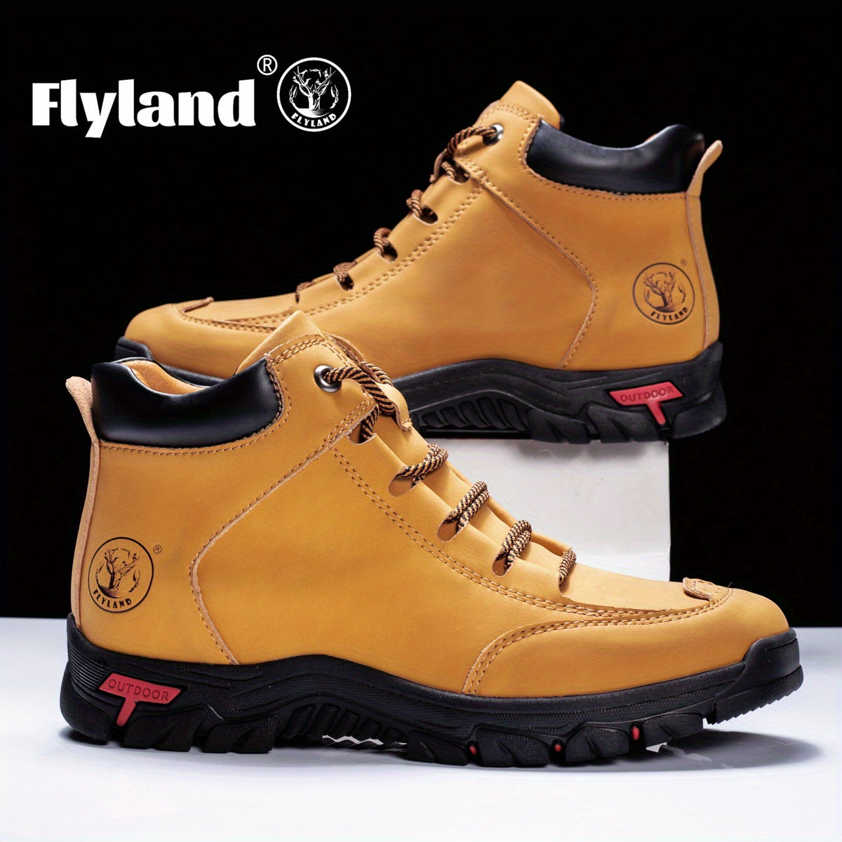 Bottes montantes pour homme, style randonnée, semelle crantée antidérapante, bleues