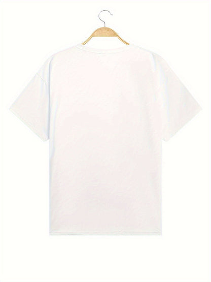 T-shirt femme style vacances à motif cœurs dégradés - Coupe décontractée, col rond