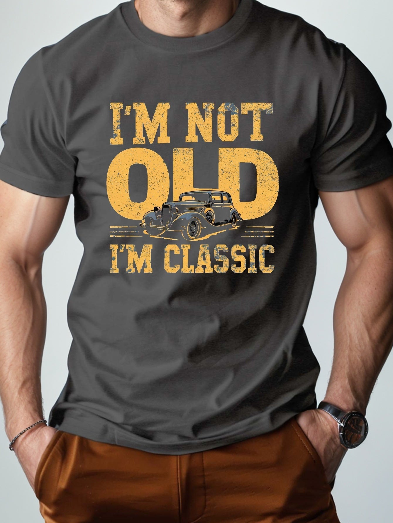 T-shirt homme humour rétro classique – Cadeau vintage pour passionnés d'automobile