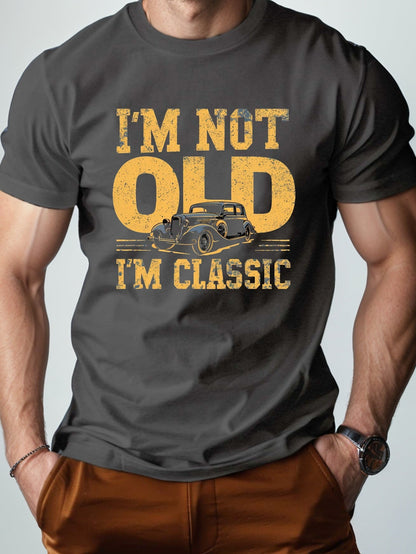 T-shirt homme humour rétro classique – Cadeau vintage pour passionnés d'automobile