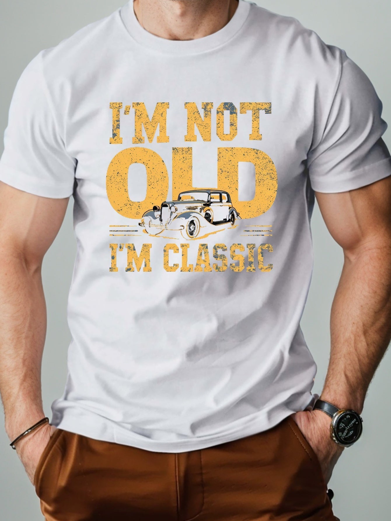T-shirt homme humour rétro classique – Cadeau vintage pour passionnés d'automobile