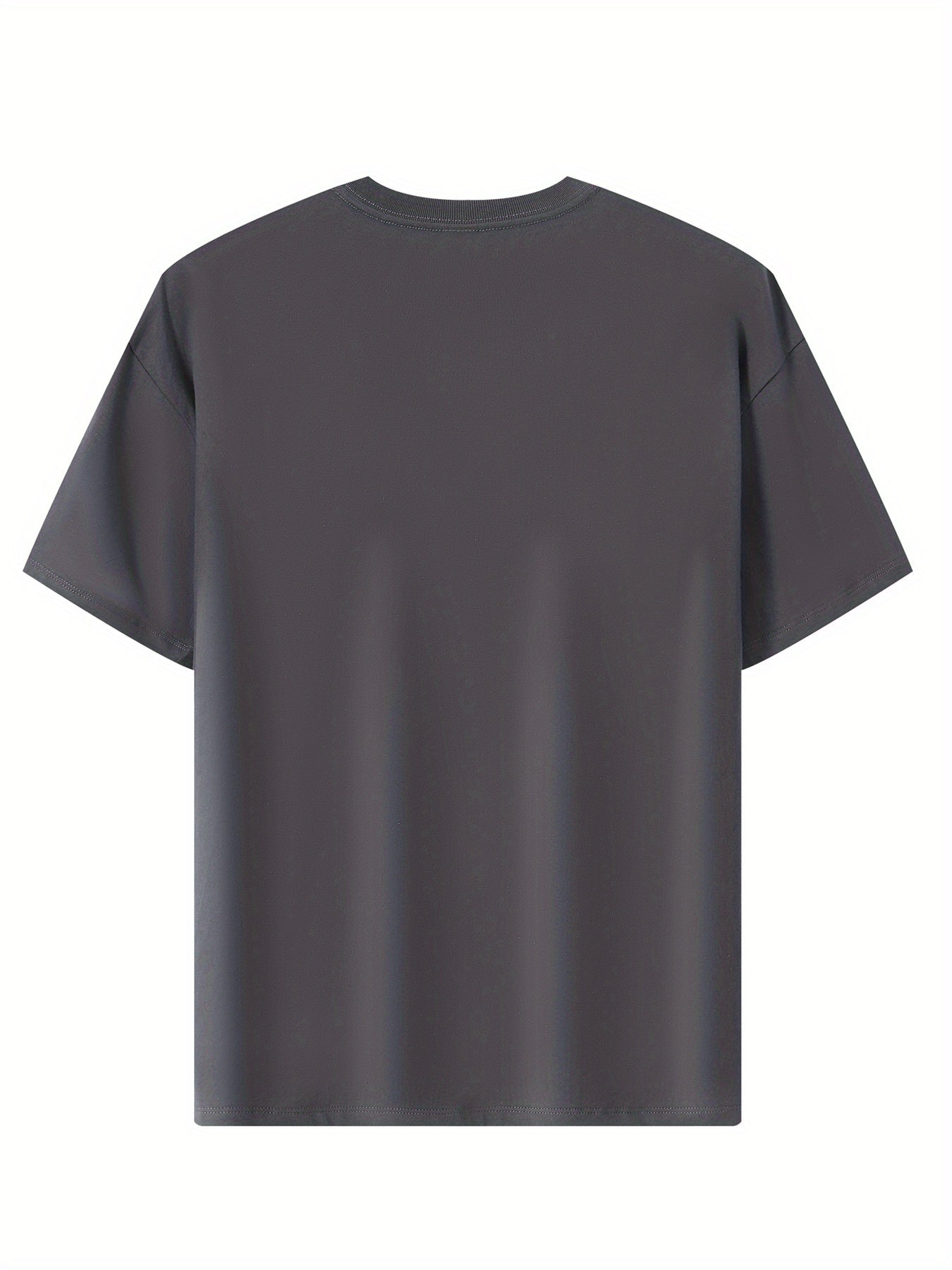 T-shirt basique style décontracté pour homme - Coupe droite, manches courtes, idéal au quotidien