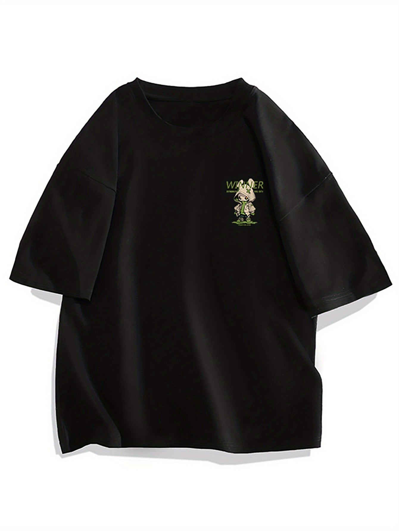 T-shirt oversize streetwear homme motif personnage urbain graphique