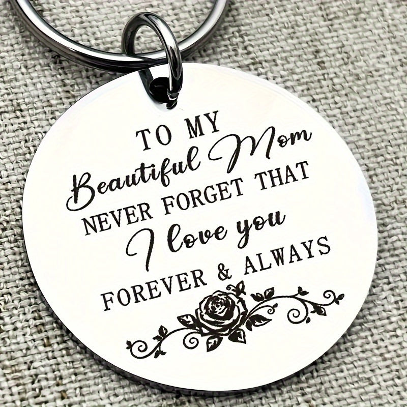 Schlüsselanhänger für Frauen mit berührender Botschaft für Mama – Graviertes sentimentales Geschenk, eleganter Stil, Geschenkidee zum Muttertag