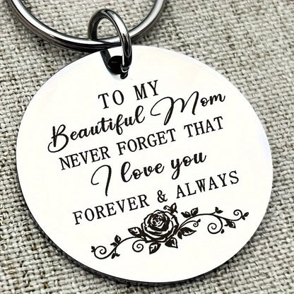 Schlüsselanhänger für Frauen mit berührender Botschaft für Mama – Graviertes sentimentales Geschenk, eleganter Stil, Geschenkidee zum Muttertag