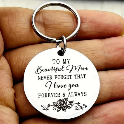 Schlüsselanhänger für Frauen mit berührender Botschaft für Mama – Graviertes sentimentales Geschenk, eleganter Stil, Geschenkidee zum Muttertag