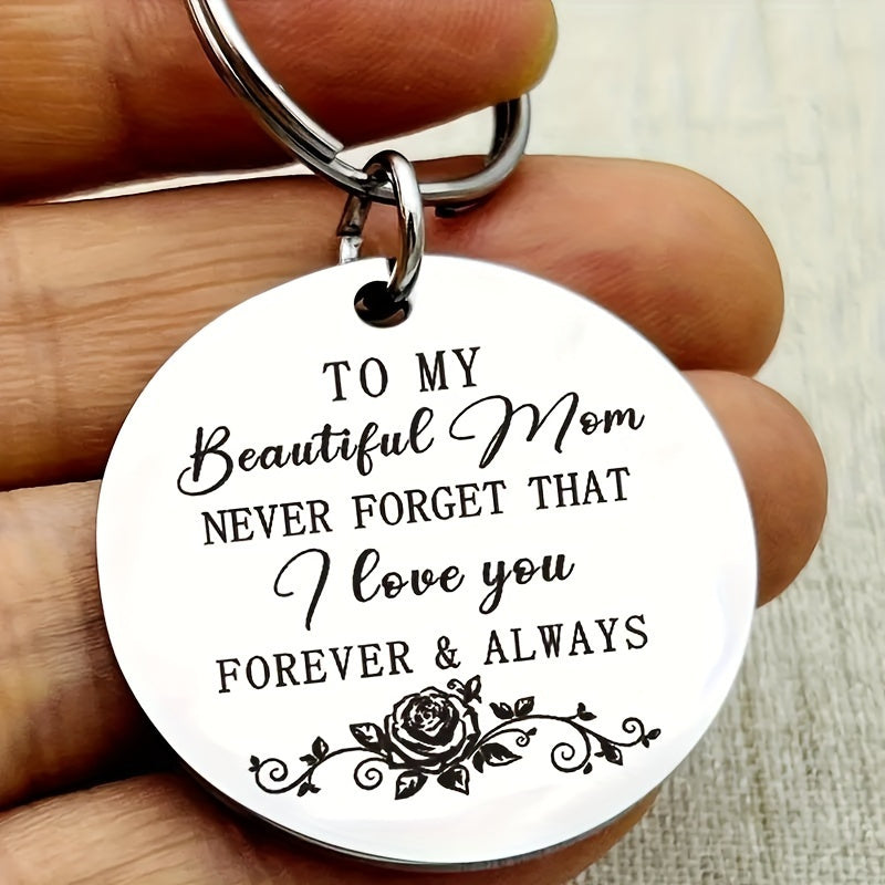 Schlüsselanhänger für Frauen mit berührender Botschaft für Mama – Graviertes sentimentales Geschenk, eleganter Stil, Geschenkidee zum Muttertag