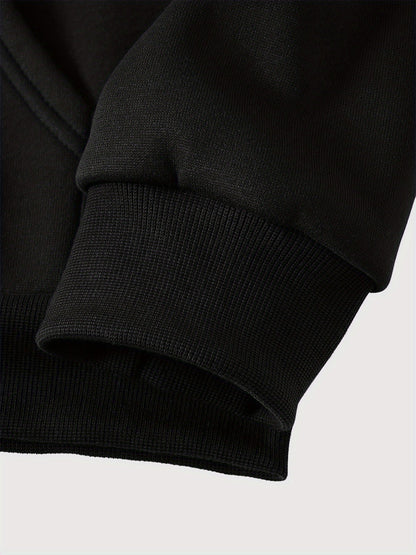 Sweat à capuche bicolore homme avec motif graphique décontracté fermeture éclair
