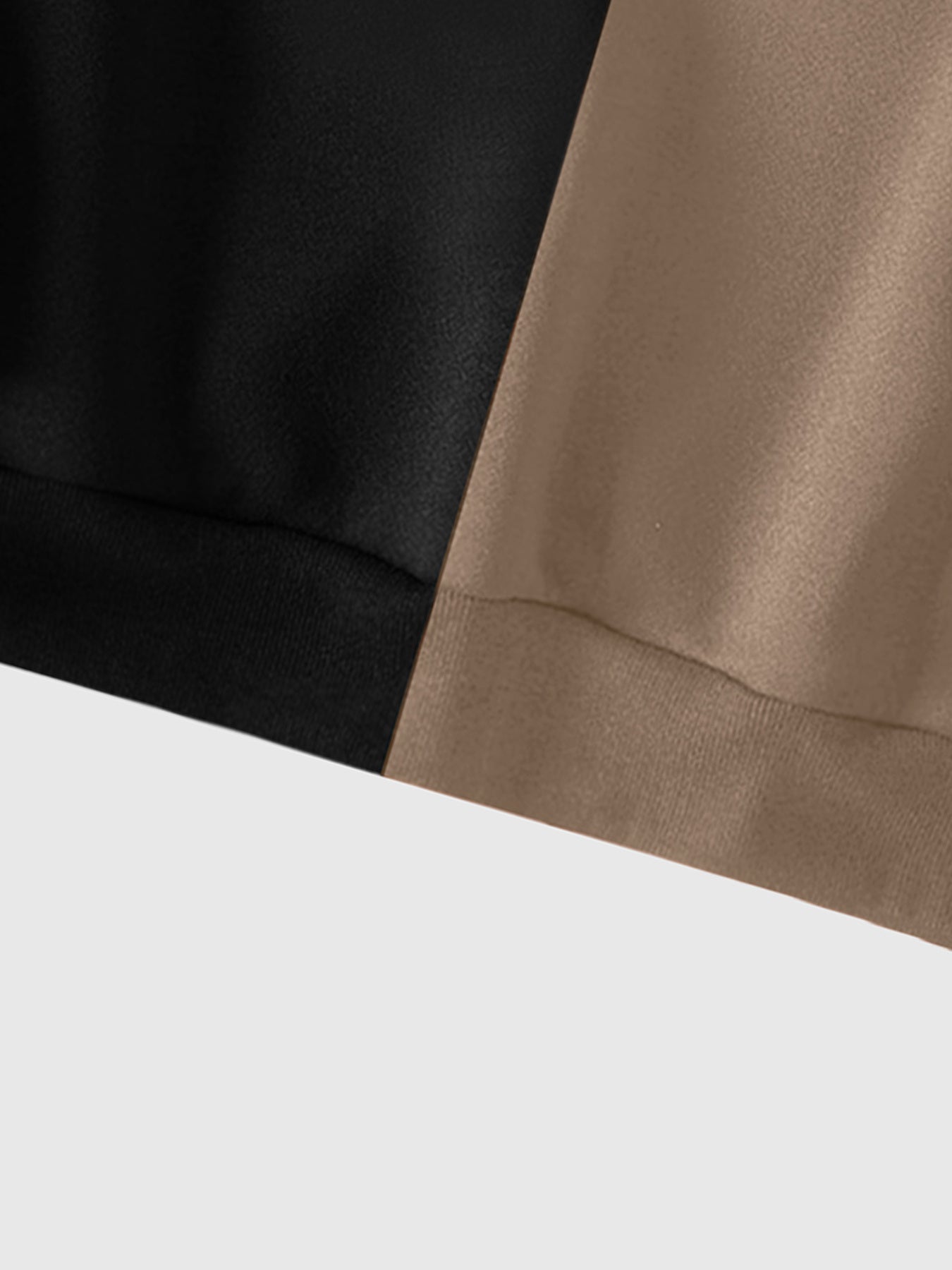 Sweat à capuche bicolore homme avec motif graphique décontracté fermeture éclair