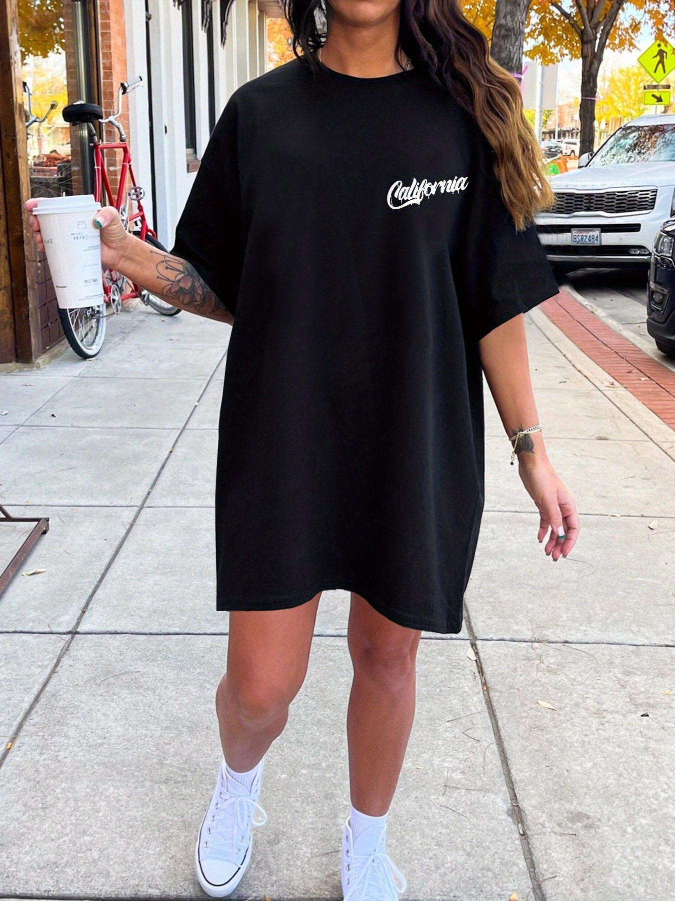 T-shirt oversize femme style californien Santa Barbara casual été