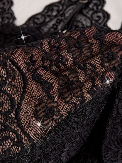 Pyjama Femme Ensemble Bralette Dentelle et Short Élégant - Lingerie de Nuit Tendance