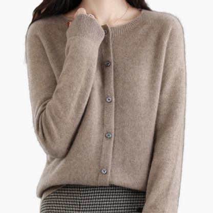 Cardigan Donna Elegante Taglio Classico Versatile per Uso Quotidiano e Ufficio