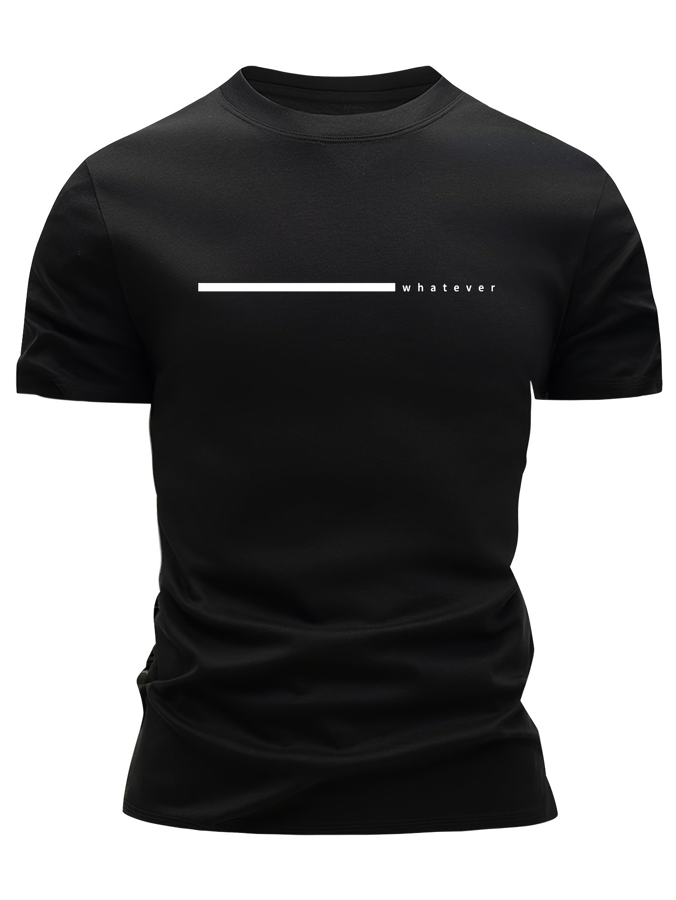 T-shirt homme style décontracté « whatever » imprimé moderne pour tous les jours