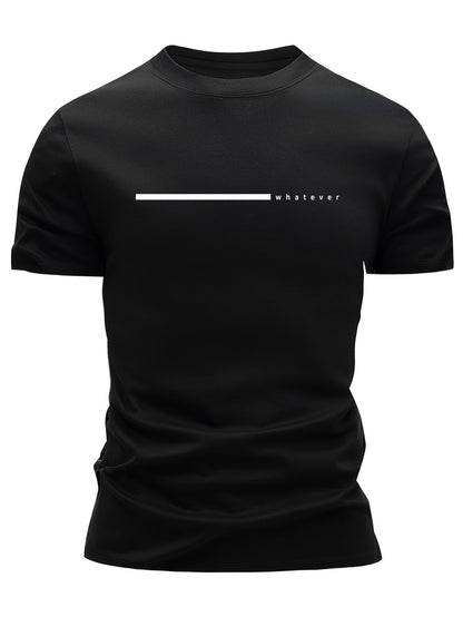 T-shirt homme style décontracté « whatever » imprimé moderne pour tous les jours