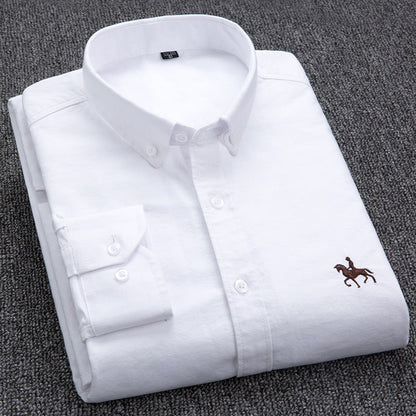 Jack – Chemise blanche oxford à manches longues