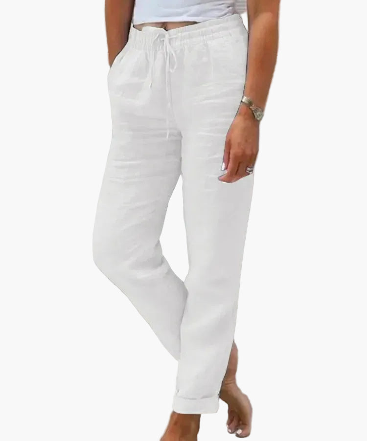 Pantalon détente femme style décontracté taille élastique pour usage quotidien