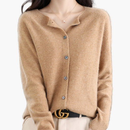 Cardigan Donna Elegante Taglio Classico Versatile per Uso Quotidiano e Ufficio