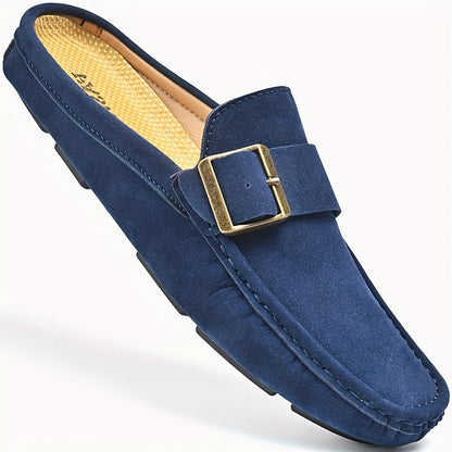 Moccasin-mules med spænde til mænd, afslappet og elegant stil