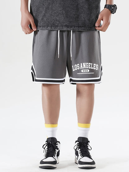 Lässige Herren Basketball-Sportshorts mit Los Angeles Print
