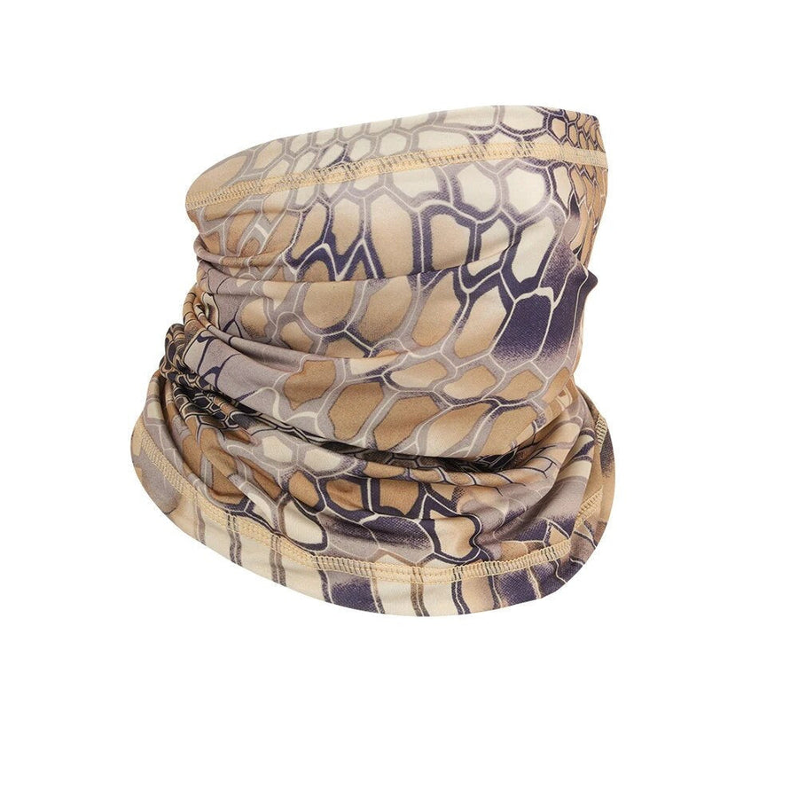 Multifunctional neck gaiter in solid-color or camouflage soft fabric