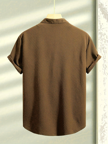 Camicia casual uomo maniche corte stile estivo – tendenza urbana e versatile