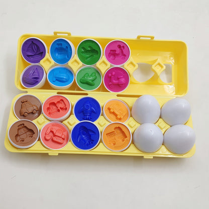 Lernspiel Eier zum Sortieren – Formen & Zahlen für Kinder
