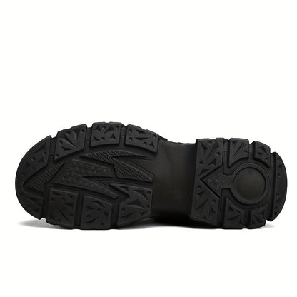Bottes montantes pour homme, style décontracté, couleur unie