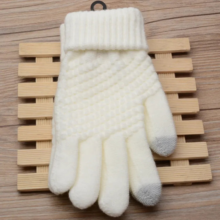 Gebreide winterhandschoenen met touchfunctie, compatibel met schermen, unisex
