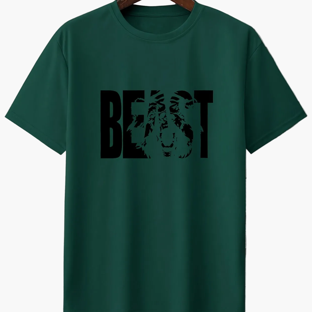 T-shirt grande taille homme style urbain imprimé BEAST – Mode streetwear décontractée