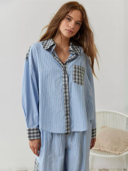 Pyjama-Set élégant pour femme, style décontracté, idéal pour des nuits relaxantes